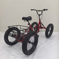 Quadricycle tout-terrain 4 roues OEM Jacaranda 20*4.0 à pneus larges – Vélo de plage adulte pour neige et sable avec panier de chargement