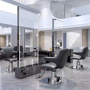 Salon Barber Shop Mirror Hair Salon Mirror <b>Table</b> Integrated with Light Single and Double <b>Sided</b> Hair Salon Dedicated Floor - Product Image 4