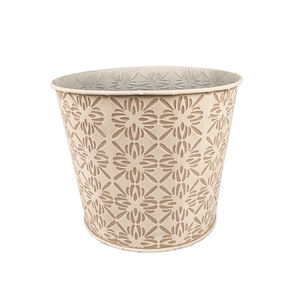 中国批发现代规则图案有定制压花锌花盆 - Product Image 5