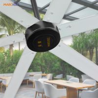 Ventilateur de plafond HVLS de grande taille pour usage commercial et industriel, fabriqué par Marckeez Factory, à grand débit d'air.