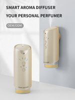 Diffuseur d'huiles essentielles intelligent, portable, sans eau, contrôlé par application, à brancher sur prise murale, rechargeable, avec LED