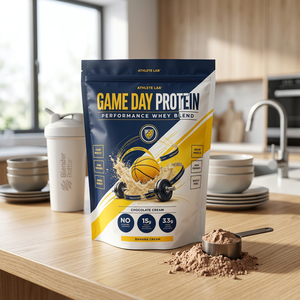 Custom Wholesale Stand Up Zipper <b>Bag</b> For 500G Whey Protein Pulve Tea Powder Moisture Proof Heat Sealable Packaging Pouch - Product Image 3