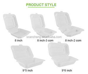 Sinh Thái Thân Thiện Dùng Một Lần Biodegradables Para Comida Container Ăn Trưa Hộp Thực Phẩm Tinh Bột Ngô Bộ Đồ Ăn - Product Image 3