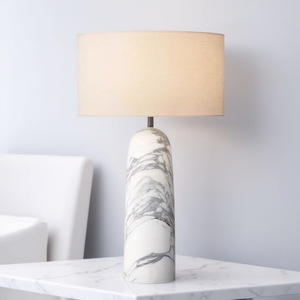 Marble Table Lamp E27 LED Switch <b>Control</b> <b>USB</b> Powered Simple Design Bedroom Living Room - Product Image 3