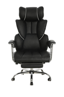 SX-51477 chaise de direction tout-PU mécanisme multifonctionnel moderne 80 # peinture 3 classes ascenseur à gaz 350mm Base PU roulette 350mm Base