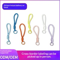 Pendentifs de bijoux en corde tressée en polyester faits à la main, colorés, modernes et minimalistes, accessoires DIY, porte-clés, fermoirs à ressort, sangle de téléphone