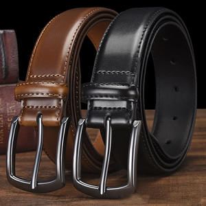 Cinturón de <span class=keywords><strong>piel</strong></span> de vaca auténtica con diseño de hebilla versátil al por mayor, cinturón de negocios informal para <span class=keywords><strong>hombre</strong></span> - Product Image 3