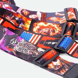 Venta al por mayor de transferencia térmica de poliéster de algodón de impresión correa de <span class=keywords><strong>guitarra</strong></span> para guitarras bajo guitarras eléctricas - Product Image 1