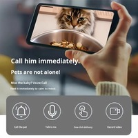 Distributeur automatique de nourriture pour chats intelligent et écologique, 5,5 L, avec 2 bols en acier inoxydable et en plastique, contrôle par application pour 2 chats