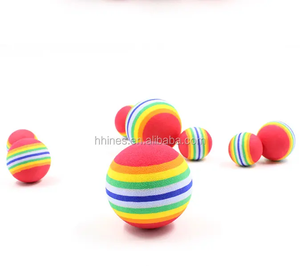 Bola de juguete de peluche suave de espuma EVA para aliviar el estrés de entrenamiento redondo arcoíris multicolor de práctica promocional de alta densidad de 6cm - Product Image 4