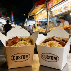 Contenedor Desechable para Comida para Llevar, 3 Compartimentos con Tapa, 2 Litros, Caja de Papel Creativa para Empacar, Caja de Papel para Papas Fritas, Ecológica, OEM, ODM - Product Image 4