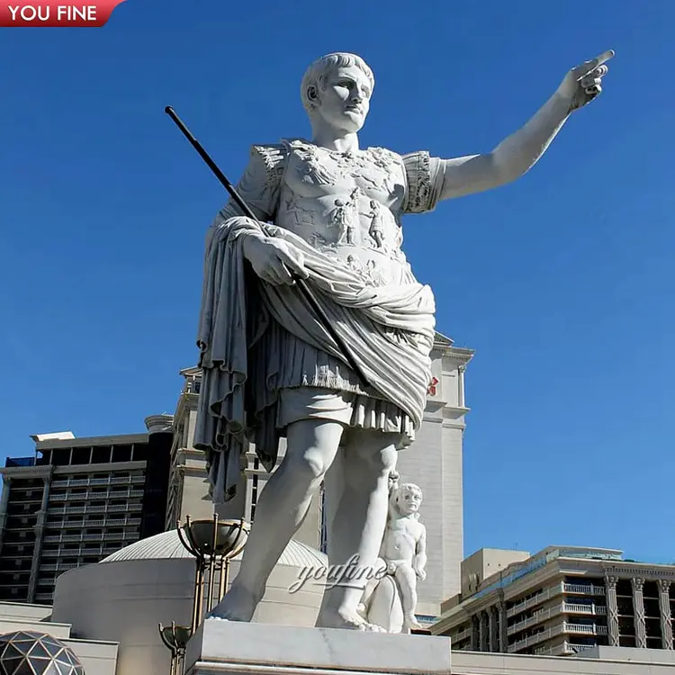 Lebensgroße berühmte Caesar-Statue aus Naturstein marmor