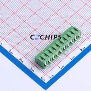 DB125-3.5-10P-GN-S Screw Terminal Block Through hole Component (THT),P=3.5mm Connector 1x10P 3.5mm Green Through Hole - Product Image 2