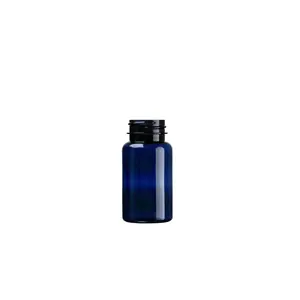 2.5 oz 75 cc kobalt mavi PET plastik Packer şişe 33mm