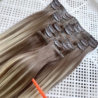 Extensions de cheveux humains 100% naturels à clipser sans couture |   Extensions de cheveux invisibles à clipser pour femmes