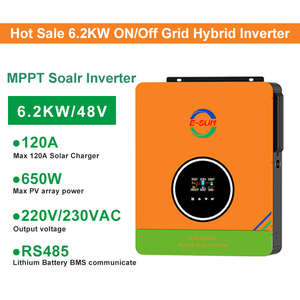 Nouvelle installation solaire domestique hors réseau haute performance 6,2 kW avec chargeur MPPT, onde sinusoïdale pure 3,6 kW 6,2 kW, système solaire hybride ES-SI-3.6KW/ES-SI-6.2KW - Product Image 5