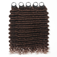 Extensions de cheveux tressés style bohème, cheveux vierges bouclés bruns sans nœuds, cheveux humains à crochet en forme de plume, vente chaude en usine