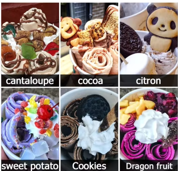 Portable Stainless Steel Mini Ice Cream Rolls Machine Fried Ice Cream ...