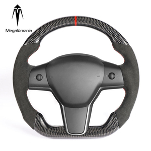 Carbon Fiber Steering Wheel for Tesla Model 3 Y X S 2017 2018 2019 2020 <strong>2021</strong> 2022 Custom Leather - Product Image 1