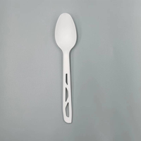 Fourchette CPLA 6,5 pouces jetable biodégradable, manche creux diamanté classique pour salades, pâtes et plats à emporter