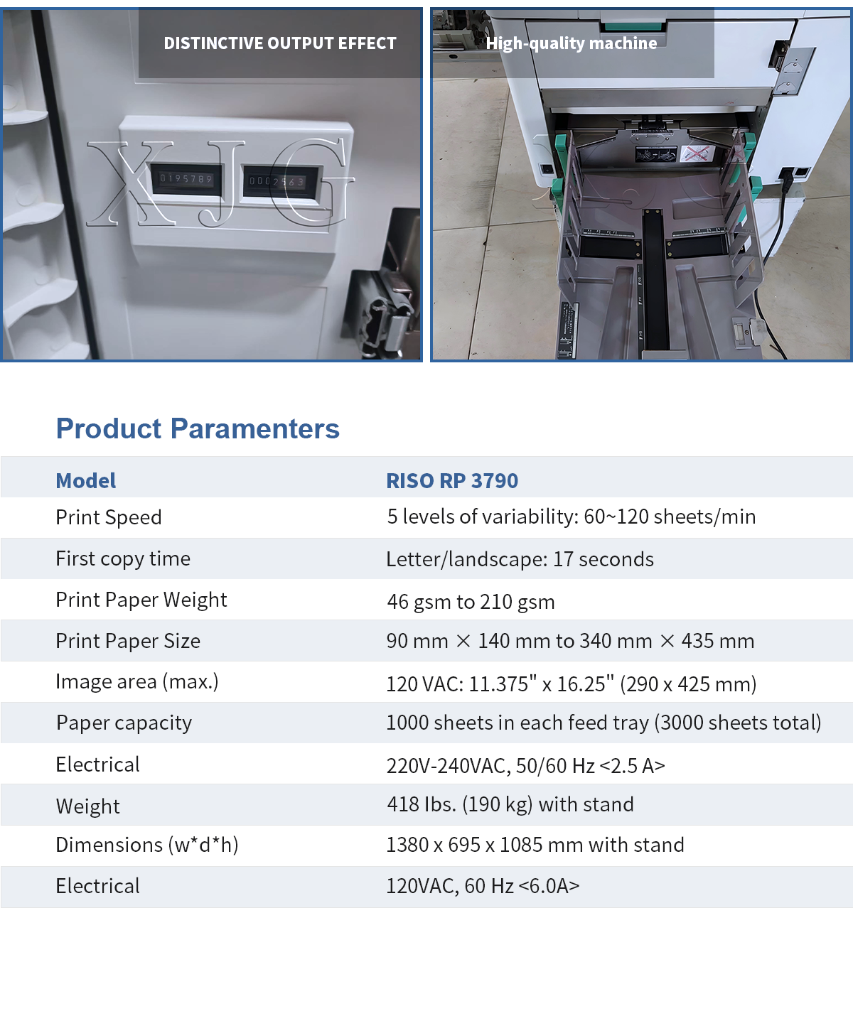 Refurbished RISO RP 3790 Copier - High-Speed Digital Duplicator