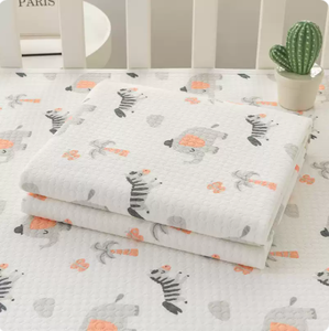 Tapis à langer portable pliable en coton biologique pour nouveau-né, matelas imperméable pour bébé, tapis de jeu - Product Image 2