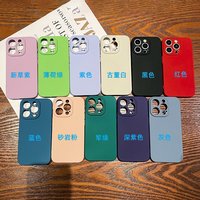 Étui de téléphone portable en silicone liquide luxueux, doux comme de la peau, en TPU, antichoc pour iPhone 16 Pro Max 18 Plus 17 AIR
