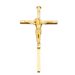 Croix murale orthodoxe plaquée or, design complexe, crucifix en métal durable, décoration religieuse sacrée pour la maison, figurine pour les croyants - Product Image 4