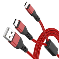 Jianhan 2 en 1New Conception Téléphone Portable Câble de Chargeur de Données USB Type C Micro Câble Rapide pour Mobile