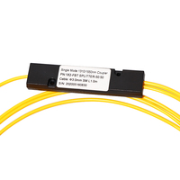 Kotak ABS Splitter Serat Optik 1*2, Pemisah Serat Optik 1310/1550nm Rasio Split Khusus SC/UPC 1X2 FBT PLC