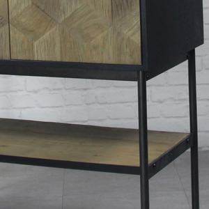 Meubles de salon : Armoires de rangement à vin en bois massif, style antique, en kit (KD) - Product Image 3