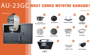 เตาบาร์บีคิวเซรามิก Kamado ยี่ห้อ AUPLEX รุ่นขายดีที่สุด ขนาด 27 นิ้ว ผิวเคลือบเงา ใช้งานได้หลากหลายทั้งในร่มและกลางแจ้ง เป็นมิตรกับสิ่งแวดล้อม ทนทาน - Product Image 3