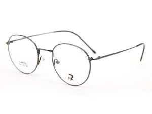 Lunettes de vue unisexes rétro de forme ronde avec branches ultra-fines et logo personnalisé en métal - Product Image 3