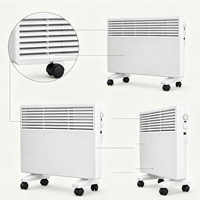 Radiateur électrique à convection pour système de climatisation HVAC avec 2 niveaux de puissance et conception autoportante