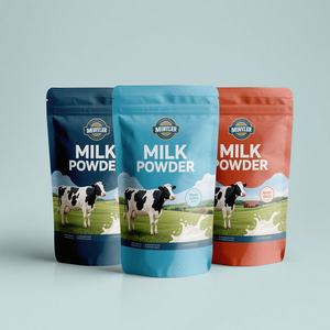 Custom Printed Food Grade Resealable Plastic Flat Bottom Zipper <strong>Pouch</strong> for Coffee Tea Packaging Ziplock <strong>Milk</strong> Powder Bag - Product Image 6