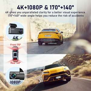 3.2 pouces 5G WIFI UHD 4K voiture Dashcam double objectif DVR avec écran GPS IPS intégré Angle de vue de 170 degrés Garantie 1 an - Product Image 5