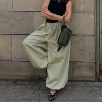 Canal 2025 nouveautés 100 coton taille élastique sarouel pour femmes danse Yoga jambe large décontracté Baggy pantalons longs