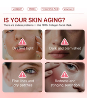 Masque en gel rose au collagène profond PDRN, masque facial coréen pour la réparation, l'hydratation et l'éclat