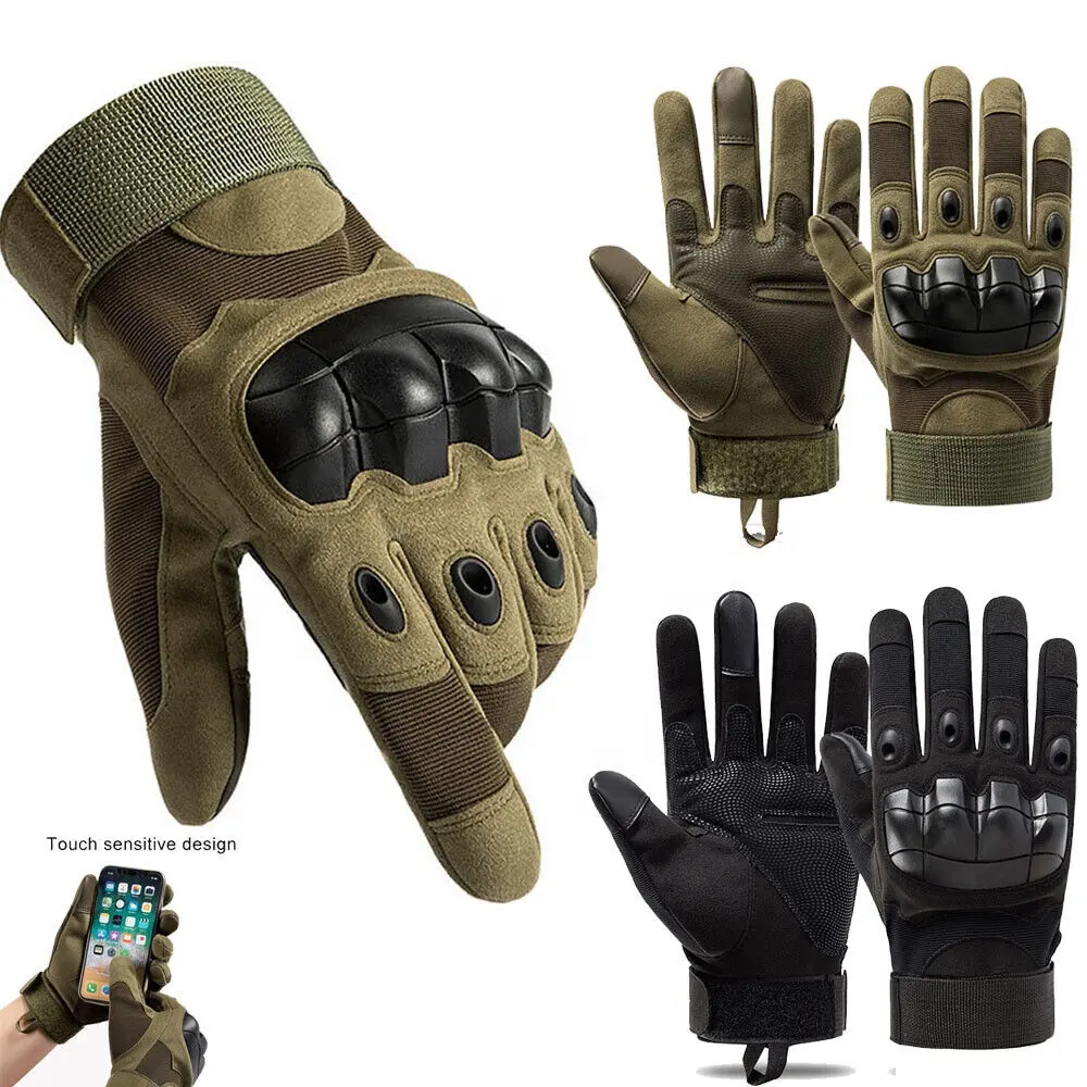 Luvas táticas esportivas de alta qualidade, luvas de dedo completo para uso por airsoft, para caça, motocicleta