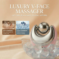 Rouleau de massage facial réutilisable en acier inoxydable pour cryothérapie, outil de massage pour raffermir la peau, soulager les cernes et prendre soin des yeux