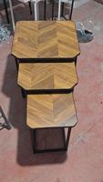 Table basse circulaire en bois pour salon, petite table d'appoint créative pour appartement, nouveau style chinois