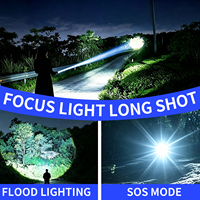Lampe torche LED rechargeable OEM en gros, laser blanc 20W, torche USB avec indicateur de batterie pour le camping, la randonnée, les situations d'urgence en extérieur