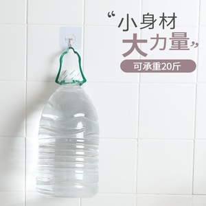 Gancho adhesivo transparente de tamaño mediano sin taladro para colgar en el baño o la cocina - Product Image 2