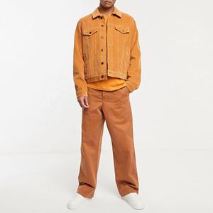 <strong>Mens</strong> Casual Fashion <strong>Cord</strong> Western <strong>Jacket</strong> Regular Fit Plain Corduroy <strong>Jacket</strong> in Mustard - Product Image 4