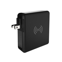 Batterie Li-poly tout-en-un 10000mAh Chargeur mural sans fil Power Station avec PD et double adaptateur de prise USB à la maison