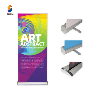 Espositore <span class=keywords><strong>Roll</strong></span>-<span class=keywords><strong>up</strong></span> Retrattile Alluminio 85x200 cm con Base Larga per Pubblicità Aziendale - Ingrosso - Product Image 4