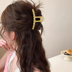 Pinces à cheveux en gros de couleur unie, pinces crocodiles en plastique, style coréen, plusieurs modèles de pinces à fleurs pour femmes et filles - Product Image 2