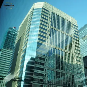 Baivilla Business Real Estate Building Construction Materials Reflective Glass Aluminium Curtain Wall