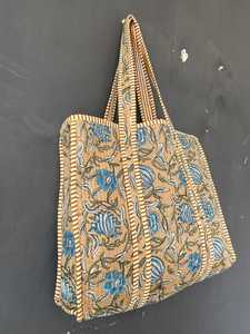 Bolso de Mano Acolchado de Algodón con Estampado Artesanal, Costuras Finas, Estampado Indio, para Uso Diario, Viajes, Uso Diario - Product Image 4