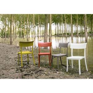 Silla Saretina Ecológica de Polipropileno Reciclado, Color Rojo Óxido, Estilo de Diseño Wabi-Sabi, para Oficina en Casa, SPP02B228 - Product Image 6